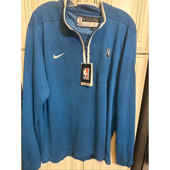 Nike Men's Dri-Fit NBA Timberwolves 1/2 Zip City Edition Pullover Blue XL NWT - Picture 11 of 16